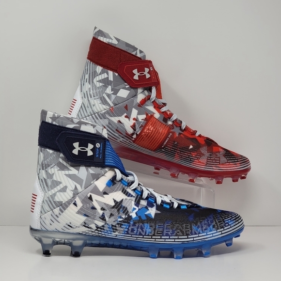 Under Armour Highlight MC LE USA Football Cleats 3026340-100 Men's Size 12.5 New - Picture 1 of 10